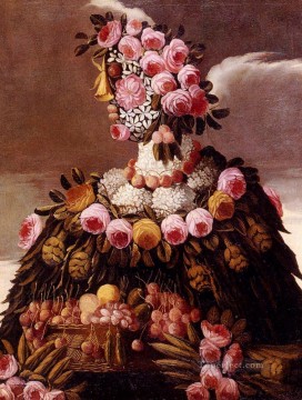 Flores Painting - mujer de flores Giuseppe Arcimboldo